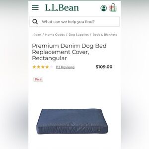 Premium Denim Dog Bed Replacement Cover